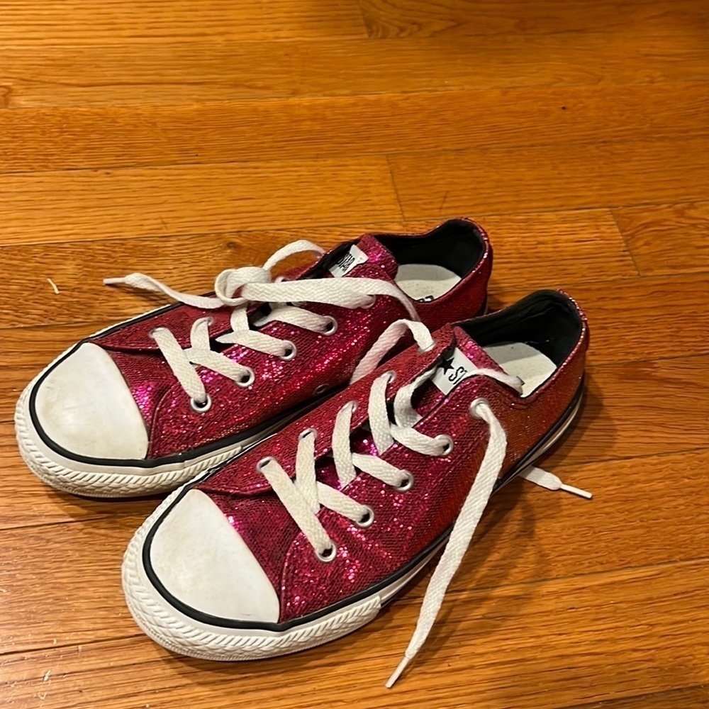 Converse Glittery Shoes 💕Hot Pink